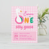 Invitation Fête du premier anniversaire d'une petite fille au (Debout devant)