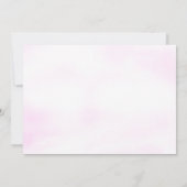 Invitation Fête du premier anniversaire fille rose sous la me (Dos)