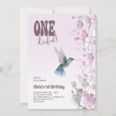 Invitation Fête du premier anniversaire sous les cerisiers en (Devant)