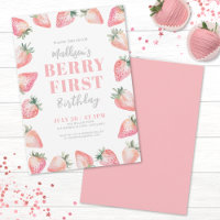 Fête du premier anniversaire Strawberry Berry