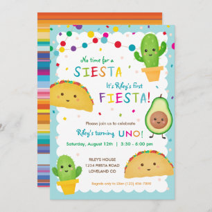 Invitation Fête du premier garçon - pas de temps pour la sies