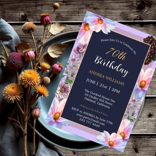 Invitation Fête du printemps 70e anniversaire