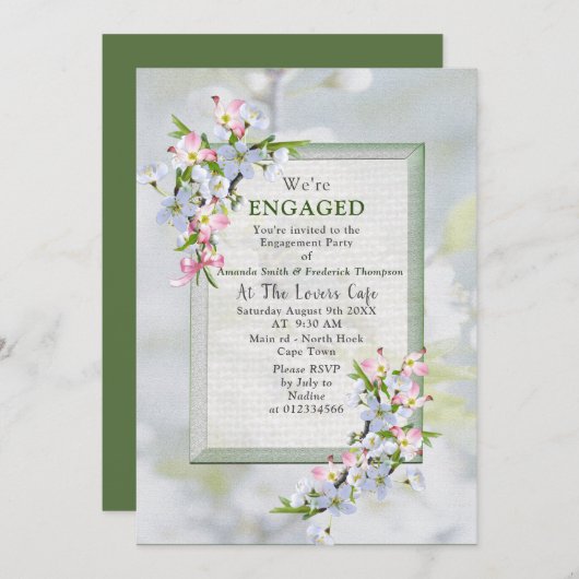 Invitation Fête du printemps des fleurs de cerises (Devant / Derrière)