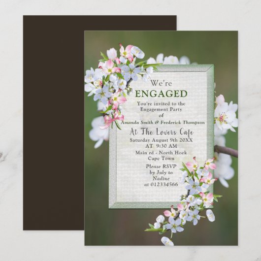 Invitation Fête du printemps des fleurs de cerises (Devant / Derrière)