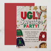 Invitation Fête du pull moche editable (Devant / Derrière)