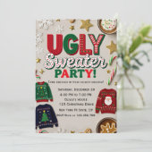 Invitation Fête du pull moche modifiable (Debout devant)