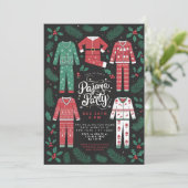 Invitation Fête du pyjama de Noël (Debout devant)