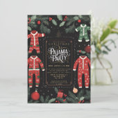 Invitation Fête du pyjama de Noël (Debout devant)