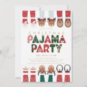 Invitation Fête du pyjama de Noël Fête des enfants (Devant)