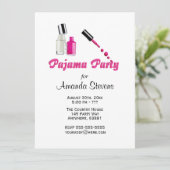 Invitation Fête du pyjama Filles uniques Anniversaire (Debout devant)