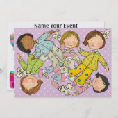 Invitation Fête du pyjama / Sommeil - SRF (Devant / Derrière)