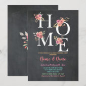 Invitation Fête du réchauffement de la maison ACCUEIL Chalk r (Devant / Derrière)