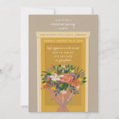 Invitation Fête du réchauffement de la maison de porte jaune  (Devant)