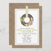 Invitation Fête du réchauffement de la maison inspirée par le (Devant / Derrière)