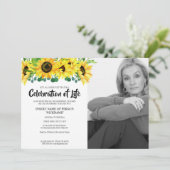 Invitation Fête du réveil du tournesol | photo BW (Debout devant)