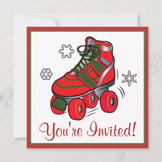 Invitation Fête du Roller de Noël (Devant)