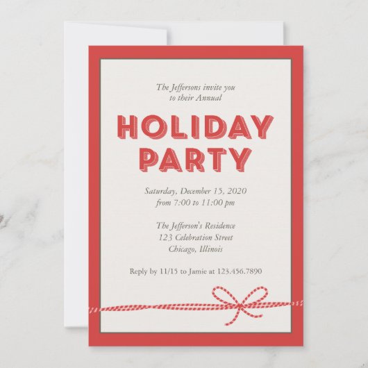 Invitation Fête du Ruban Rouge (Devant)