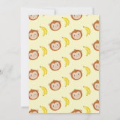Invitation Fête du singe Anniversaire Coussin Sur Jaune Amusa (Dos)
