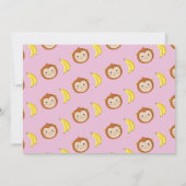 Invitation Fête du singe Anniversaire Swing Photo Pink Invita (Dos)