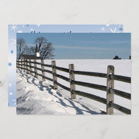 Invitation Fête du Solstice d'hiver (Devant / Derrière)