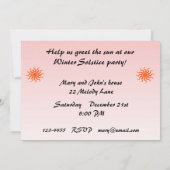 Invitation Fête du Solstice d'hiver (Dos)