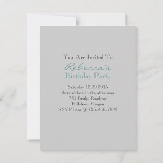 Invitation fête du thé (Dos)