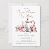 Invitation Fête du thé à la Fête des mariées florale (Devant)