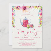 Invitation Fête du thé à la Fête des mariées florale (Devant)
