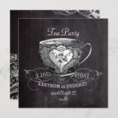 Invitation fête du thé à la française (Devant / Derrière)