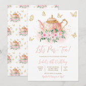 Invitation Fête du thé au jardin Fête du thé (Devant / Derrière)