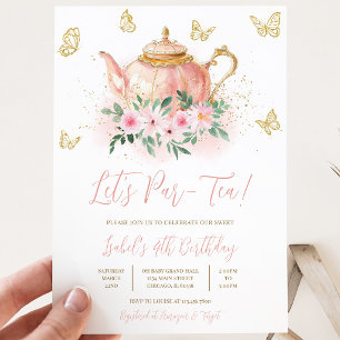 Invitation Fête du thé au jardin Fête du thé