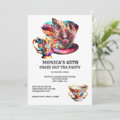 Invitation fête du thé casquette fête mascarade dames de plum (Debout devant)