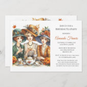 Invitation Fête du thé d'automne (Devant / Derrière)