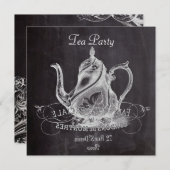 Invitation fête du thé de la campagne française (Devant / Derrière)