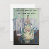 Invitation fête du thé de la grenouille (Devant / Derrière)
