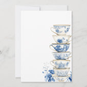 Invitation Fête du thé de la mariée Chinoiserie Fête des mari (Dos)