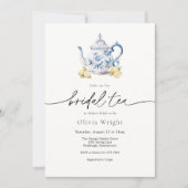 Invitation Fête du thé de la mariée Chinoiserie Fête des mari (Devant)