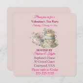 Invitation Fête du Thé de la Saint Valentin (Devant / Derrière)