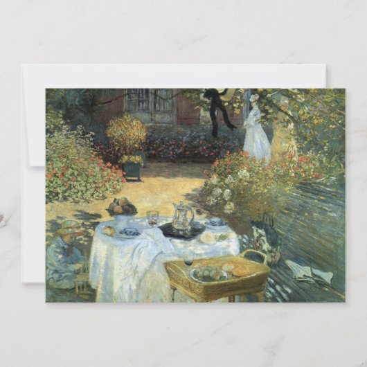 Invitation Fête du thé de l'après-midi Impressionnisme Art Fê (Devant)
