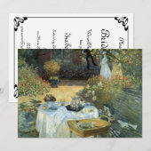 Invitation Fête du thé de l'après-midi Impressionnisme Art Fê (Devant / Derrière)