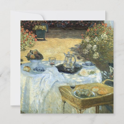 Invitation Fête du thé de l'après-midi Impressionnisme Art Fê (Devant)
