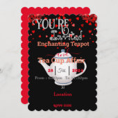 Invitation Fête du thé de Lover (Devant / Derrière)