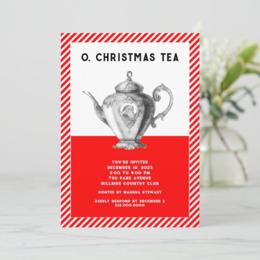 Invitation Fête du thé de Noël (Debout devant)