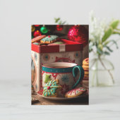 Invitation Fête du thé de Noël à la maison de grand-mère (Debout devant)