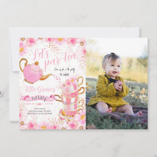 Invitation Fête du thé par thé Photo