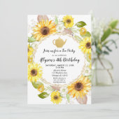 Invitation Fête du thé Sunflower (Debout devant)