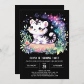 Invitation Fête du tigre adorable de la forêt (Devant / Derrière)
