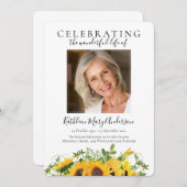 Invitation Fête du tournesol (Devant / Derrière)