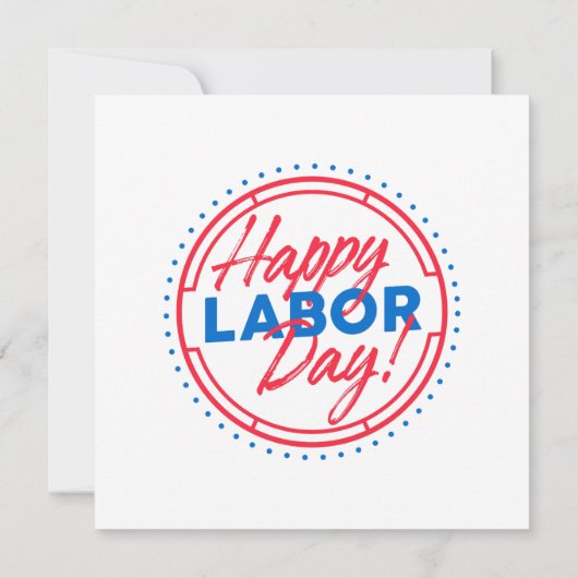 Invitation Fête du Travail (Dos)