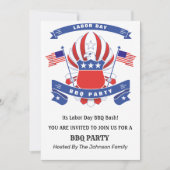 Invitation Fête du Travail American Eagle BBQ Party (Devant)